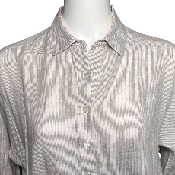 J McLaughlin Fallon Tunic Top Small Linen Popover Relaxed Breathable Minimalist - Picture 2 of 9